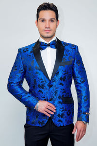Xander Xiao "Amsterdam" Royal Blue Tuxedo Jacket
