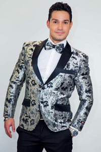 Xander Xiao "Amsterdam" Silver Tuxedo Jacket
