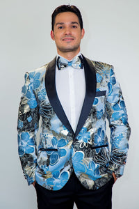 Xander Xiao "Monte Carlo" Blue Tuxedo Jacket