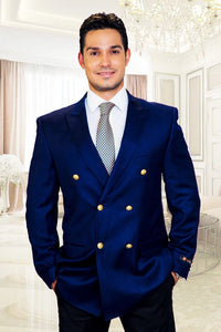 Xander Xiao "Cambridge" Cobalt Blue Blazer Jacket